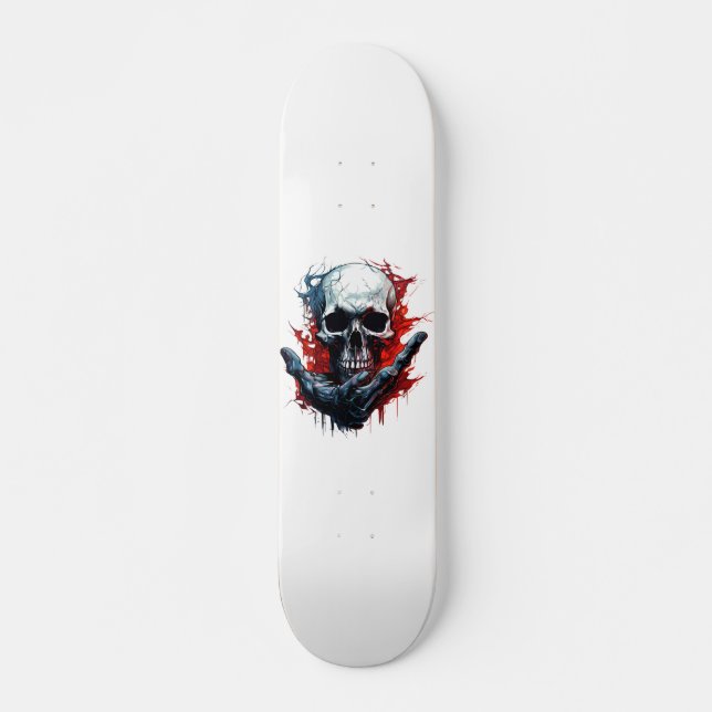 Skateboard Cráneo Genial Gótico (Anverso )