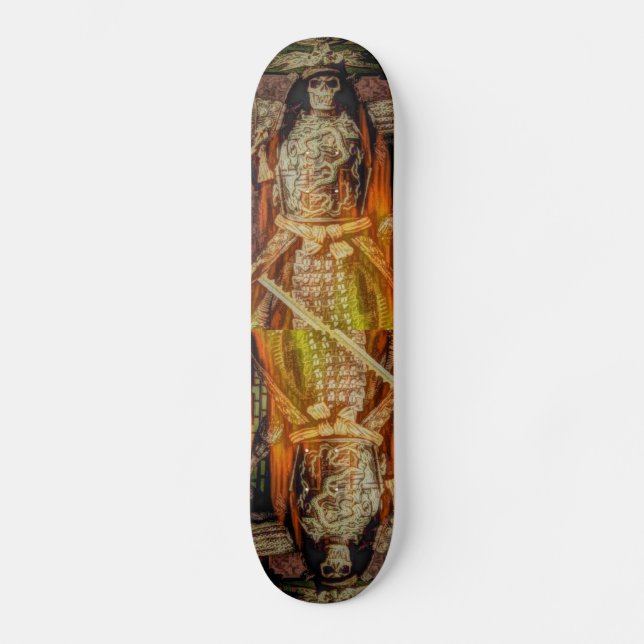 Skateboard cráneo japonés del samurai de la armadura del (Anverso)