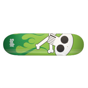 Skateboard Cráneo llameante