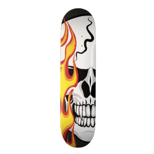 Skateboard Cráneo llameante