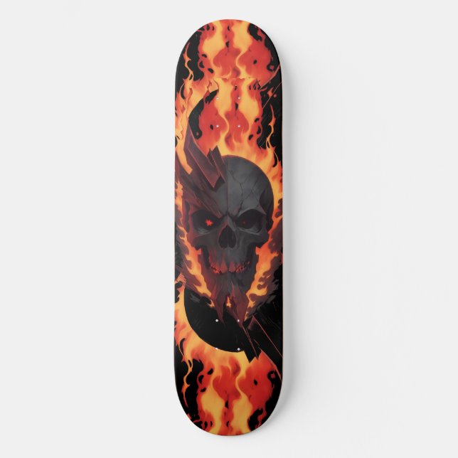 Skateboard Cráneo oscuro fuego muerto 5 Original (Anverso)