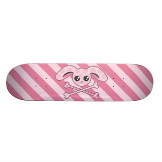 Skateboard Cráneo rosado del conejito de Kawaii