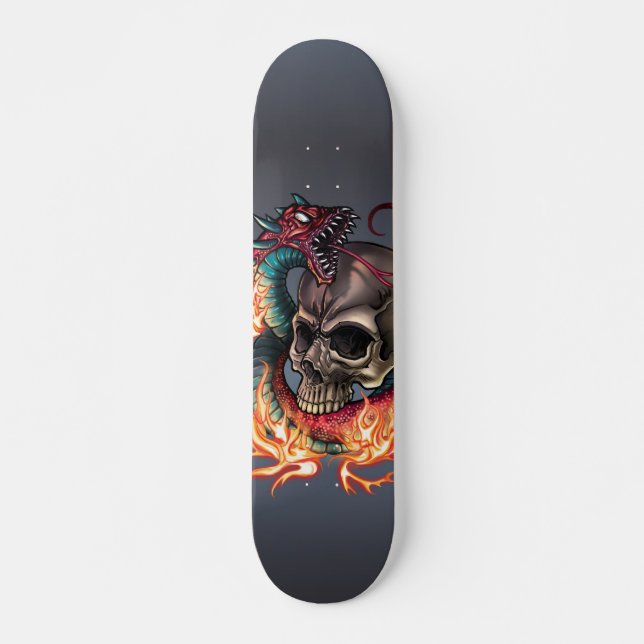 Skateboard Cráneo + Serpiente (Anverso )
