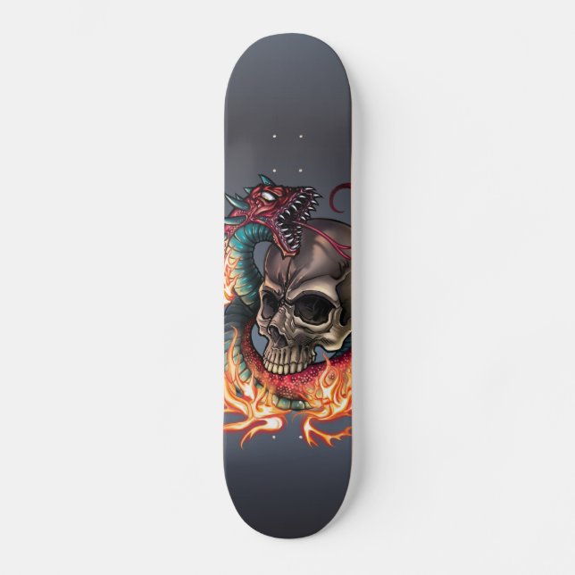 Skateboard Cráneo + Serpiente (Anverso)