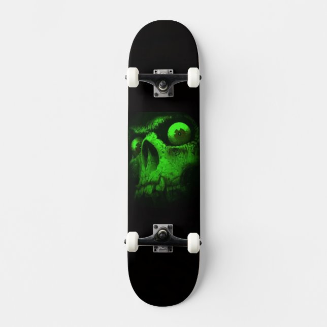 Skateboard Cráneo verde (Anverso)