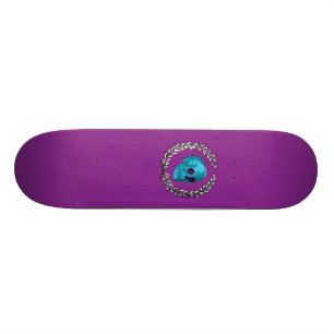 Skateboard Cráneo verde azulado de Keren Richter