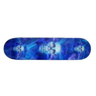 Skateboard Cráneos azules del fuego