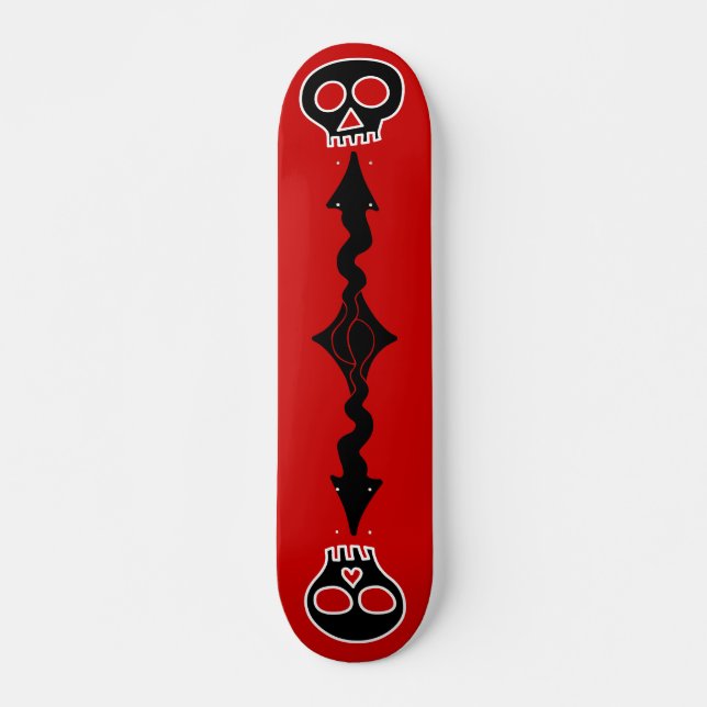 Skateboard cráneos negros (Anverso )