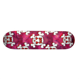 Skateboard Cráneos y chica de los corazones