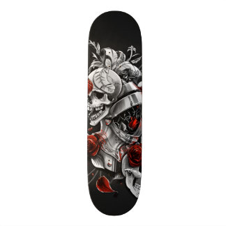 Skateboard Cráneos y rosas