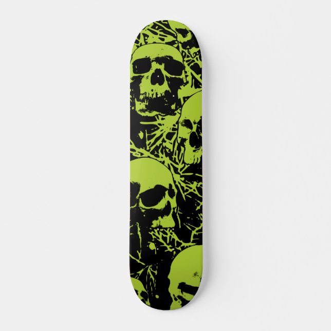 Skateboard Cránulos verdes (Anverso )