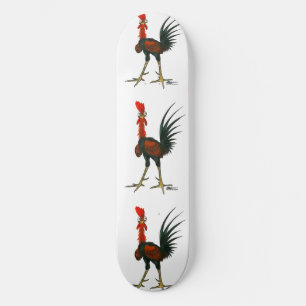 Skateboard Crazy Rooster