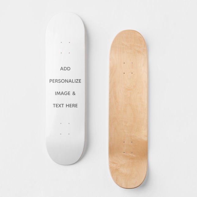 Skateboard Crea tu propio blanco  (Anverso)