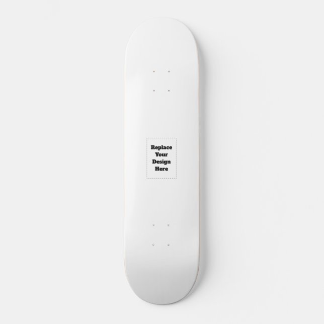 Skateboard Crea tu propio blanco  (Anverso)