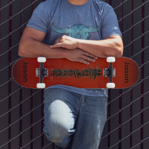 Skateboard Crea tu propio rojo y negro feroz
