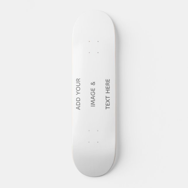 Skateboard Crea tu propio Save The Date blanco (Anverso)