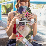 Skateboard Crear monograma Gold personalizado de 5 Collages d<br><div class="desc">Crea tu propio personalizado, personalizado, fresco, elegante, elegante y elegante texto de escritura de tipografía de oro falso, la competencia de maple de roca dura de mejor calidad en forma de 5 fichas de skateboard de foto. Para el personalizar, simplemente agregue 5 de su familia favorita / pareja / niños...</div>
