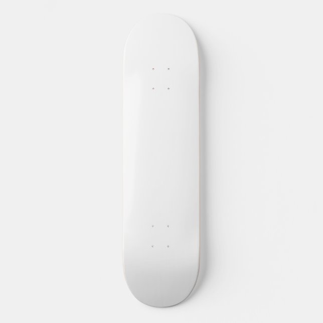 Skateboard Crear su propio Personalizado sólido blanco (Anverso)