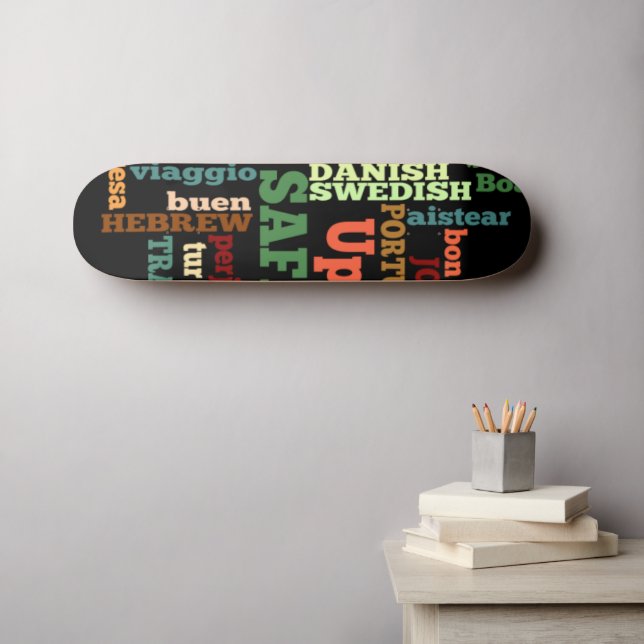 Skateboard Crear sus propios mejores deseos internacionales d (Arte de pared (horz))