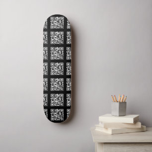 Skateboard Crear un patrón de código QR en mosaico Color ed