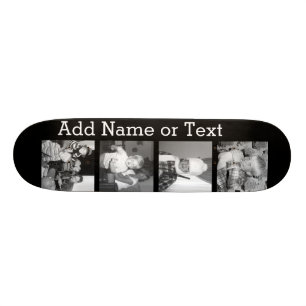 Skateboard Cree un collage con 4 fotos - negro de Instagram