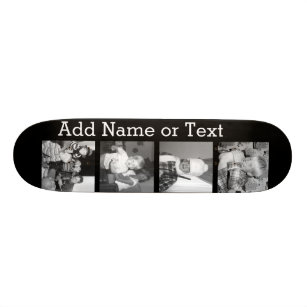 Skateboard Cree un collage con 4 fotos - negro de Instagram