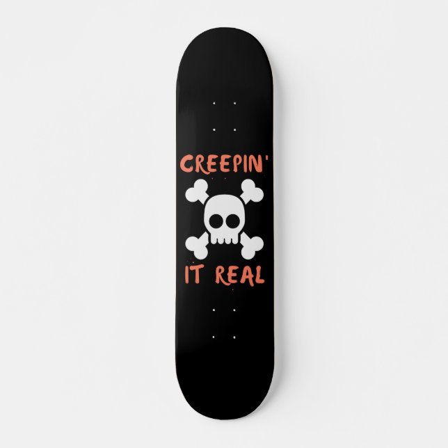 Skateboard Creepin it Real Skull (Anverso )