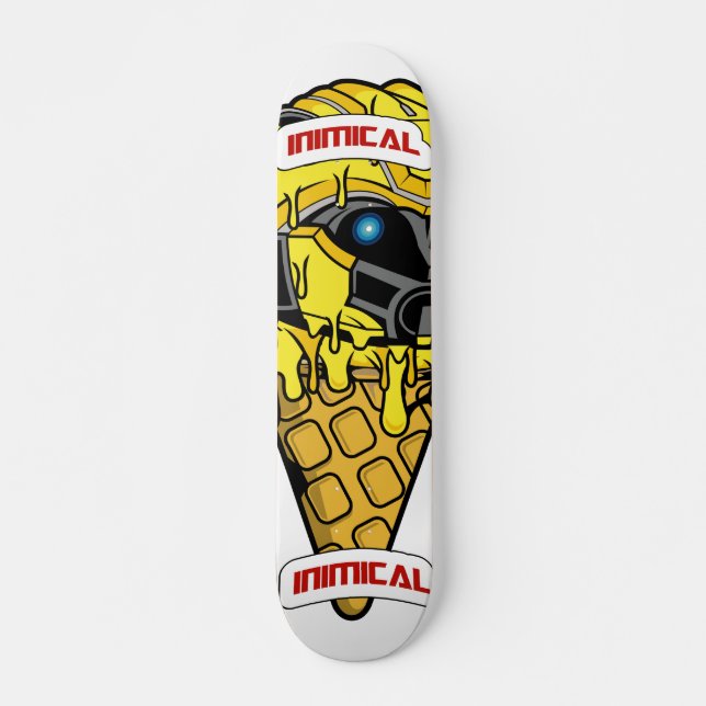 Skateboard Crema De Hielo De Abeja Amarilla Inimérica (Anverso )