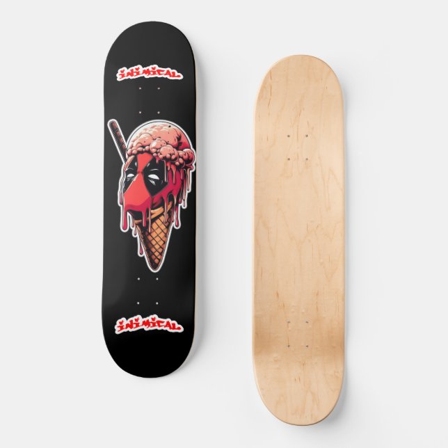 Skateboard Crema de hielo mortal inusual #2 (Anverso)