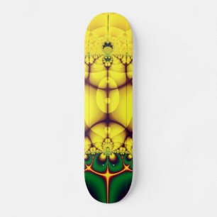 Skateboard Crema De Mariposa Amanecer Sobre La Fractal De Mea