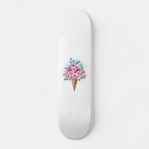 Skateboard Crema rosa de hielo Sakura Waffle Cone