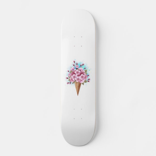 Skateboard Crema rosa de hielo Sakura Waffle Cone (Anverso)