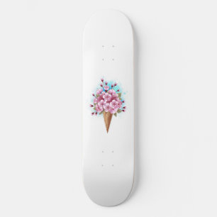 Skateboard Crema rosa de hielo Sakura Waffle Cone