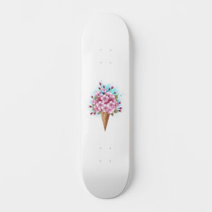 Skateboard Crema rosa de hielo Sakura Waffle Cone