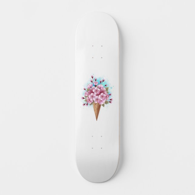 Skateboard Crema rosa de hielo Sakura Waffle Cone (Anverso)