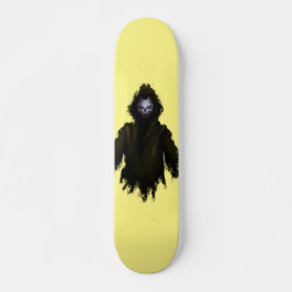 Skateboard Criatura Monstruosa Oscura Amarilla Horror Gótico 