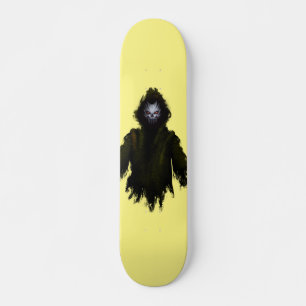 Skateboard Criatura Monstruosa Oscura Amarilla Horror Gótico