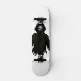 Skateboard Criatura Monstruosa Oscura Arte Gótico de Terror I