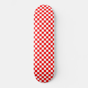 Skateboard Croatian Red and White Checkerboard