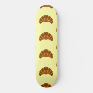 Skateboard Croissants Amantes de la Comida Francesa Amarilla