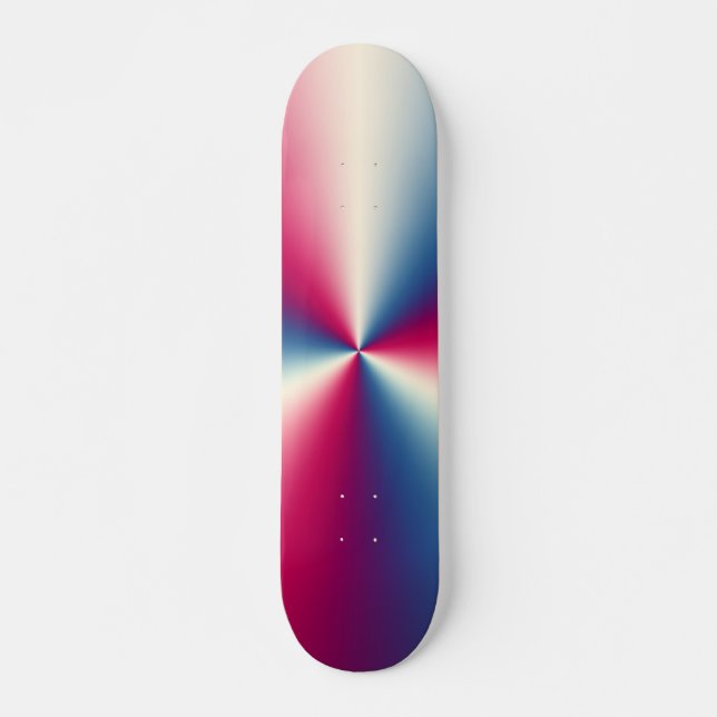 SKATEBOARD CROMO ROJO, BLANCO Y AZUL (Anverso )