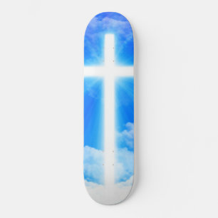 Skateboard Cross of Light Jesus Christ Customizable Christian