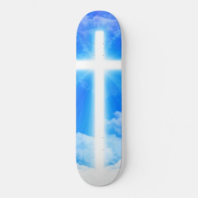 Skateboard Cross of Light Jesus Christ Customizable Christian (Anverso)