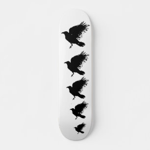 Skateboard Crow - negro