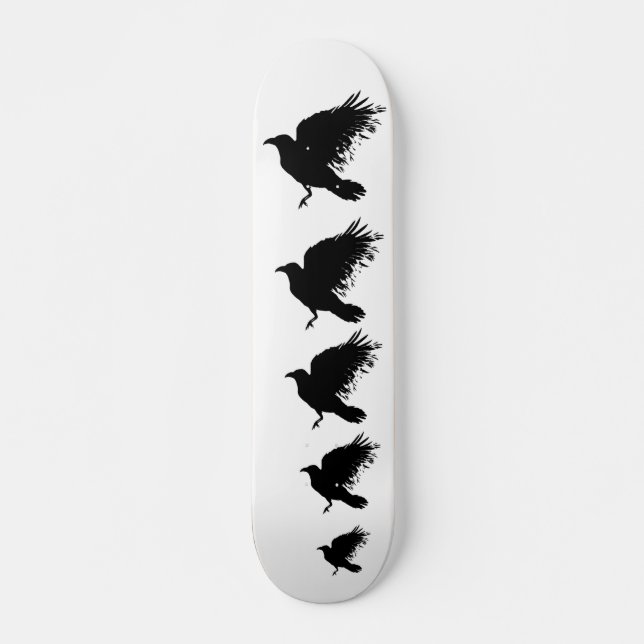 Skateboard Crow - negro (Anverso )