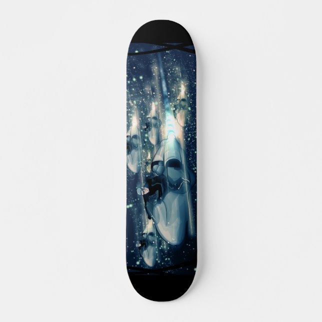 Skateboard Crucero espacial retro - La carrera (Anverso )