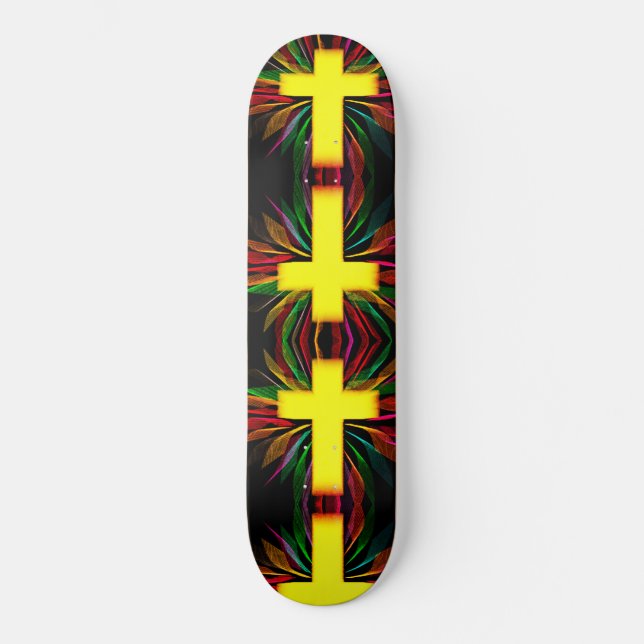 Skateboard Cruz abstracta (Anverso)