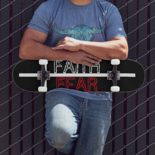 Skateboard Cruz Cristiana Fe Sobre Miedo