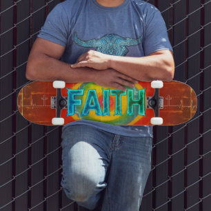 Skateboard Cruz de fe latido