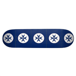 Skateboard cruz de octógono de estilo BLUE CORSAIR